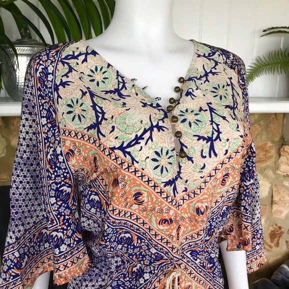 Twelfth Street by Cynthia Vincent Boho Dress Sz P - Picture 4 of 5